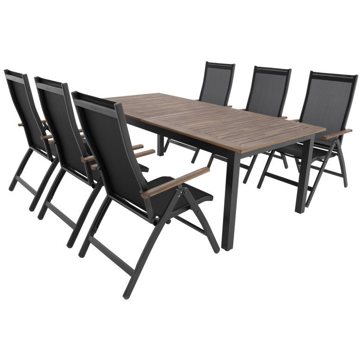 

DOPPLER Sedací souprava EXPERTWOOD Plus, 6+1, hliníková