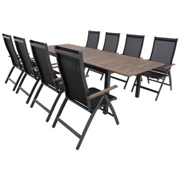 

DOPPLER Sedací souprava EXPERTWOOD Plus, 8+1, hliníková