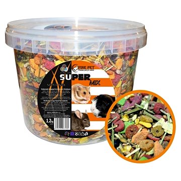 

Fine Pet Super Mix Hlodavec vědro 1,2 kg