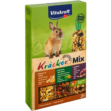 

Vitakraft pochoutka pro králíky Kräcker Mix popkorn zelenina hrozno 3 ks