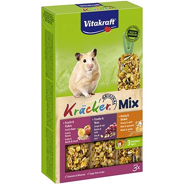 

Vitakraft pochoutka pro křečky Kräcker Mix med hrozno ovoce 3 ks