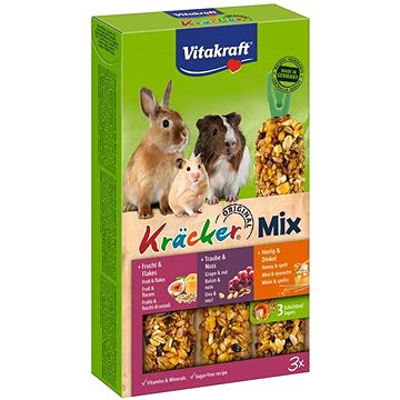 

Vitakraft pochoutka pro hlodavce Kräcker Mix ovoce ořechy med 3 ks