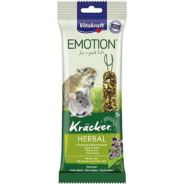 

Vitakraft pochoutka pro malé hlodavce Emotion Kräcker Herbal 3ks