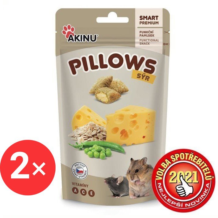 

Akinu Pillows polštářky se sýrem pro hlodavce 2 × 40 g