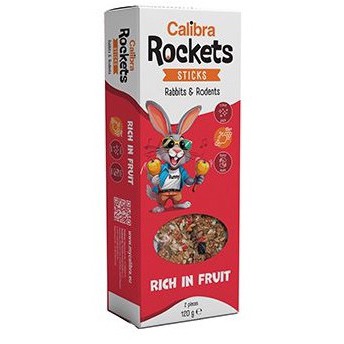 

Calibra Rockets Sticks Rabbits & Rodents Fruits 120 g