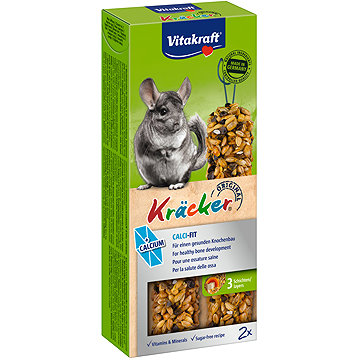 

Vitakraft pochoutka pro činčily Kräcker® Calci fit vápník 2 × 56 g