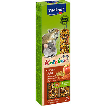 

Vitakraft pochoutka pro myšky Kräcker® proso-jablko 2 × 56 g
