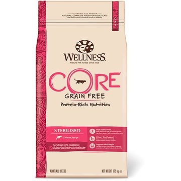 Wellness Core Cat Sterilised losos 1,75kg - Granule pro kočky