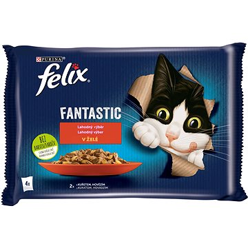 

Felix Fantastic s hovězím a kuřetem v želé 4 x 85 g