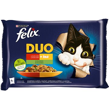 

Felix Fantastic DUO jehněčí a kuře s rajčaty, vepřové a zvěřina s cuketou 4 x 85 g