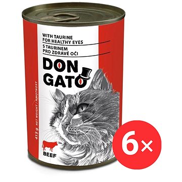 

Don Gato Konzerva pro kočky s hovězím 6 × 415 g
