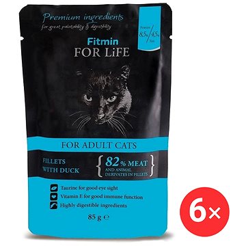 

Fitmin For Life Kachní kapsička pro kočky 6 × 85 g