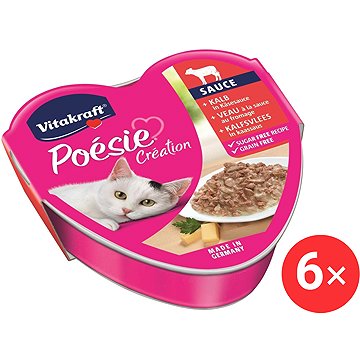 

Vitakraft Cat mokré krmivo Poésie Création telecí v sýrové omáčce 6 × 85 g