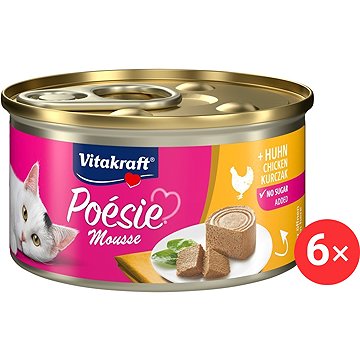 

Vitakraft Cat mokré krmivo Poésie Mousse kuřecí 6 × 85 g