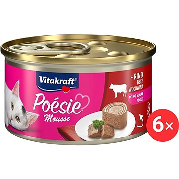 

Vitakraft Cat mokré krmivo Poésie Mousse hovězí 6 × 85 g