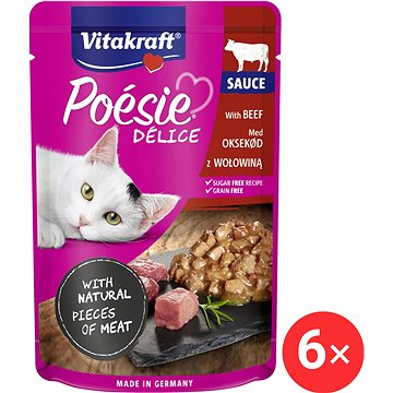 

Vitakraft Cat mokré krmivo Poésie Délice hovězí 6 × 85 g