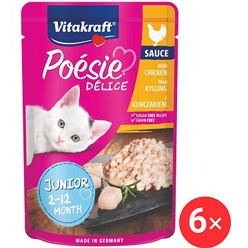 

Vitakraft Cat mokré krmivo Poésie Délice kuřecí Junior 6 × 85 g