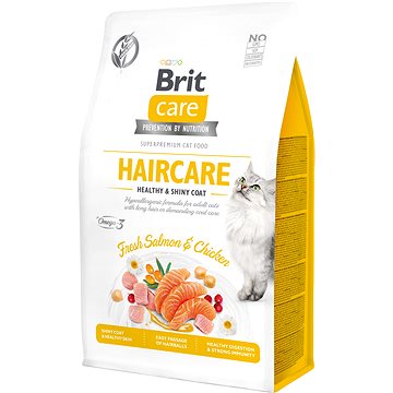 Brit Care Cat Grain-Free Haircare Healthy & Shiny Coat, 0,4 kg  - Granule pro kočky