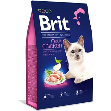 Brit Premium by Nature Cat Adult Chicken 8 kg  - Granule pro kočky