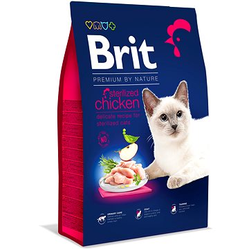 Brit Premium by Nature Cat Sterilized Chicken 8 kg  - Granule pro kočky
