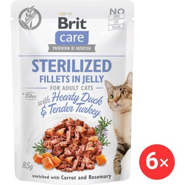 

Brit Care Cat Sterilized Fillets in Jelly with Hearty Duck & Tender Turkey 6 × 85 g