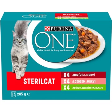

Purina ONE Sterilcat Multipack lahodný výběr ve šťávě 12 × 85 g