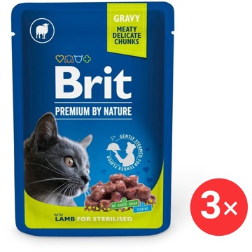 

Brit Premium by Nature Cat Pouches Lamb for Sterilised 3 × 100 g