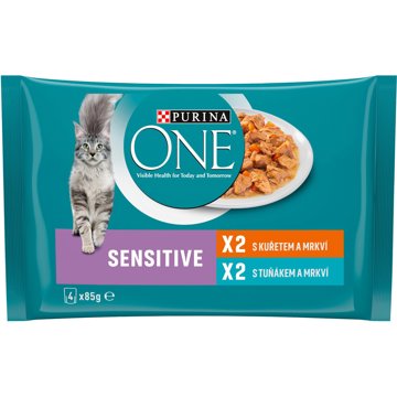 

Purina ONE Sensitive Multipack kuře ve šťávě 4 × 85 g