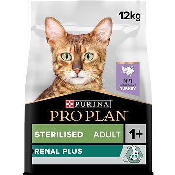

Pro Plan Cat Sterilised Renal Plus granule pro kastrované kočky s krůtou 10 kg + 2 kg