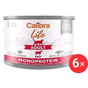 

Calibra Cat Life konzerva pro dospělé kočky s hovězím 6 × 200 g