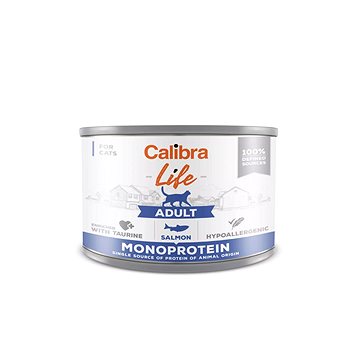 

Calibra Cat Life konzerva pro dospělé kočky s lososem 200 g