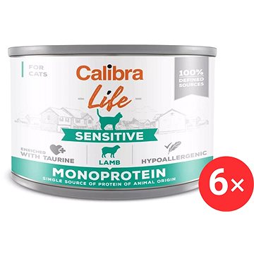 

Calibra Cat Life konzerva pro kočky s citlivým zažíváním s jehněčím 6 × 200 g