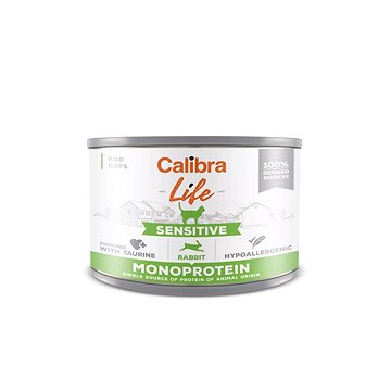 

Calibra Cat Life konzerva pro kočky s citlivým zažíváním s králičím 200 g