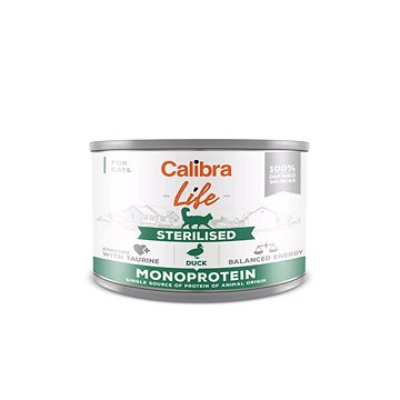 

Calibra Cat Life konzerva pro kastrované kočky s kachním 200 g