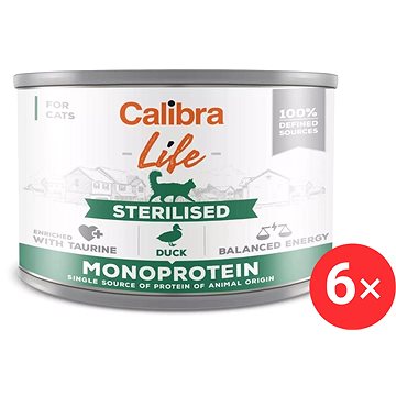 

Calibra Cat Life konzerva pro kastrované kočky s kachním 6 × 200 g