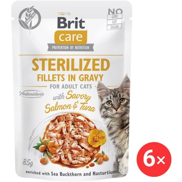 

Brit Care Cat Sterilized Fillets in Gravy with Savory Salmon & Tuna 6 × 85 g