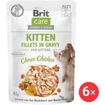 

Brit Care Cat Kitten Fillets in Gravy Choice Chicken 6 × 85 g