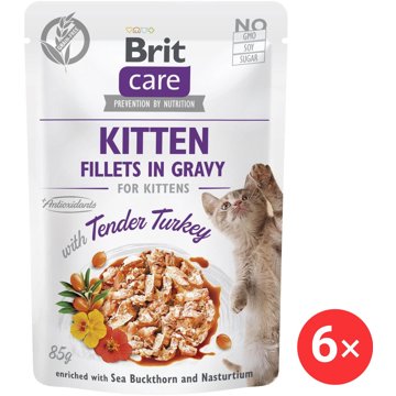 

Brit Care Cat Kitten Fillets in Gravy w/Tender Turkey 6 × 85 g