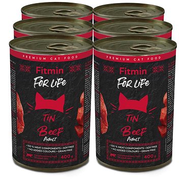 

Fitmin For Life Hovězí konzerva pro dospělé kočky 6 × 400 g
