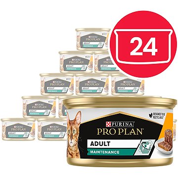 

Pro Plan Cat Maintenance konzerva pro dospělé kočky s kuřetem 24 × 85 g