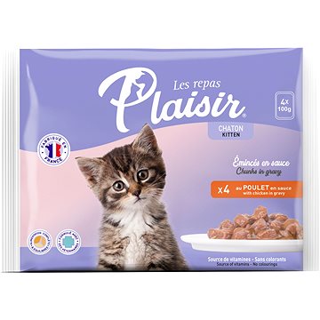 

Plaisir cat MULTIPACK Kitten s kuřecím 4 × 100 g