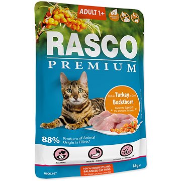 

Rasco Kapsička Premium Adult krůtí s rakytníkem 85 g