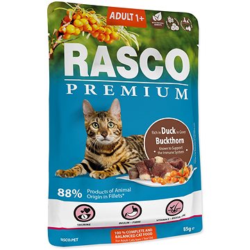 

Rasco Kapsička Premium Adult kachní s rakytníkem 85 g
