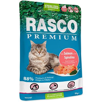

Rasco Kapsička Premium Sterilized losos se spirulinou 85 g