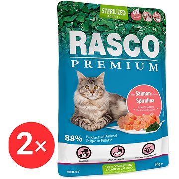 

Rasco Kapsička Premium Sterilized losos se spirulinou 2 × 85 g