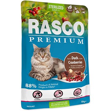 

Rasco Kapsička Premium Sterilized kachní s brusinkou 85 g