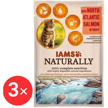 

IAMS Naturally Kapsička losos v omáčce 3 × 85 g