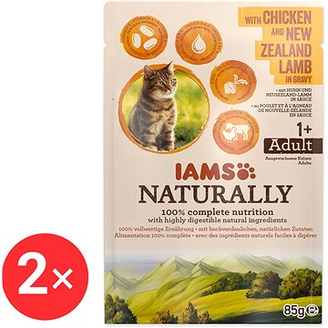 

IAMS Naturally Kapsička kuře & jehněčí v omáčce 2 × 85 g