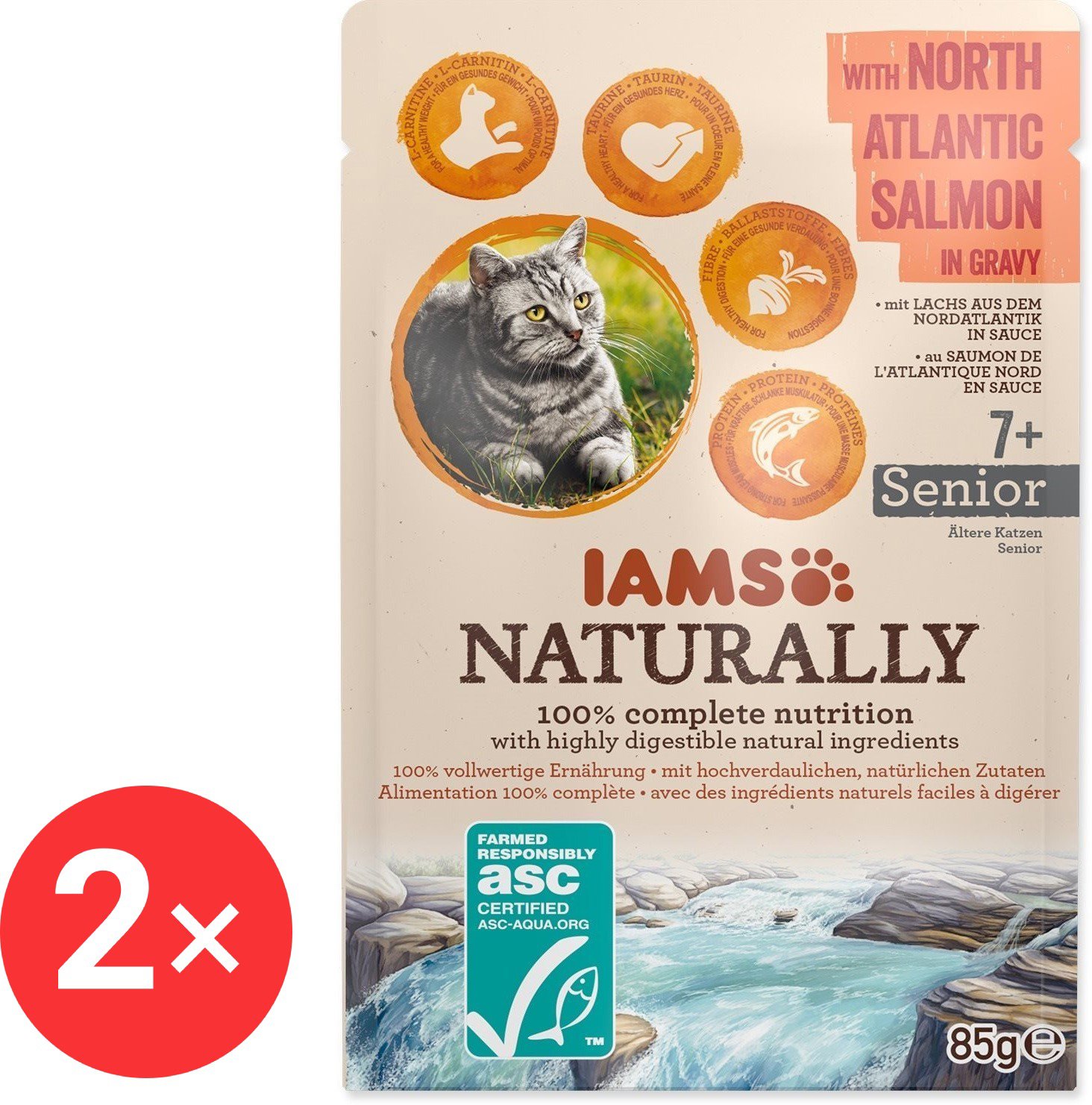 

IAMS Naturally Kapsička Senior losos v omáčce 2 × 85 g