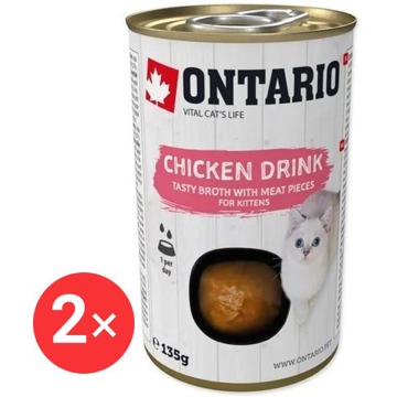 

Ontario Drink Kitten Vývar pro koťata kuřecí 2 × 135 g
